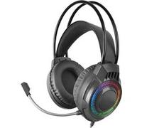 Mars Gaming – Casque gaming MH124 – Éclairage FRGB Rainbow, micro flexible, contrôle volume – Noir