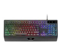 Mars Gaming Clavier MK124 H‑Mech ergonomique Langue Français Repose‑poignets FRGB Rainbow Noir