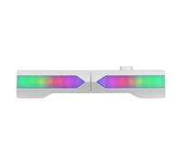 Mars Gaming Barre de son + haut-parleurs MSDUOW 2.0 RGB Bluetooth 5.0 + Jack 3.5mm DSP 15W Blanc
