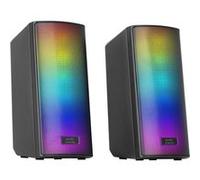 Mars Gaming Enceintes Bluetooth MS-RGB2 – 15W, Bluetooth 5.3, DSP, Éclairage RGB – Noir
