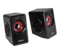 Mars Gaming MS1, Haut-parleurs de Jeu 10W, Subwoofer, Jack 3,5mm et USB, 6 Pilotes de Son Noir