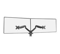 Mars Gaming MARM-PRO2, Support pour Moniteur Double avec Double Ressort à Gaz jusqu'à 27”, Mouvement Articulé 360° et Hauteur Réglable, Compatible avec VESA 75x75 et 100x100, Noir