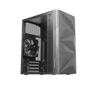Mars Gaming MC-1500, Boîtier Compact MicroATX, Fenêtre Latérale en Verre Trempé, Design Géométrique Total-Mesh à l'avant, 1x Ventilateur FDB 120mm Ultra-Silencieux, Noir