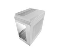 Mars Gaming MC-3T Blanc - Boîtier PC Midi Tower ATX/micro ATX/Mini-ITX, 3x Verre Trempé, USB 3.2 Gen 1/Gen 2 Type-A/Type-C, 10 Slots d'extension, Refroidissement air/liquide, montage GPU vertical