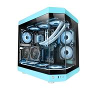 Mars Gaming MC-3T Moyenne Tour ATX Triple Verre Trempé 3x Emplacements PCI Verticaux USB-C 3.0 Bleu