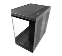 Mars Gaming MC-3TCORE, Boîtier Gaming Custom ATX, Triple Verre Trempé Amovible, Double Caméra, Semi-Tour Compatible avec Cartes-mères à Connecteurs Inversés, Support Refroidissement Liquide, Noir