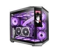 Mars Gaming Mc-3tcorelcd Caja Gaming Atx Pantalla Ips 7.2"" Triple Cristal Templado Negro