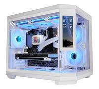Mars Gaming MC-3TCORELCDM Boîtier Gaming Micro-ATX, Écran IPS de 7,2” Personnalisable, Triple Verre Trempé, Structure Double Chambre Latérale, Support de Refroidissement Liquide jusqu'à 360mm, Blanc