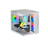 Boitier Mini Tour Micro ATX Mars Gaming MC-View avec panneaux vitrés (Blanc)