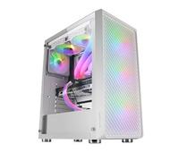 Moyen-tour Gaming ATX Mars Gaming MC-F Blanc Verre Trempé Metal-Mesh 4 Ventilateurs ARGB 120mm G