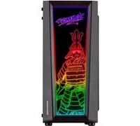 Mars Gaming MCART, Boîtier PC Gaming ATX, Double Verre Trempé à Dessiner, ARGB 12 Modes, Ventilateur 12 cm, Noir