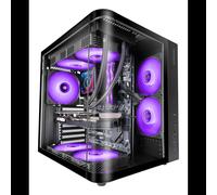 Mars Gaming MC-CURV - Boîtier PC Midi Tower ATX/MicroATX/Mini-ITX Noir - Double Chambre - Verre Trempé Courbé - USB 3.0 & USB-C - Ventirad 165mm - GPU 334mm