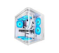 Mars Gaming MC-CURV Caja Gaming Atx Triple Cristal Templado Curvado Doble Cámara USB-C Blanco