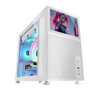 Boîtier ATX semi-tour Mars Gaming MC-LCD Blanc