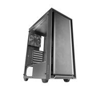 Mars Gaming MC-PMAX, Boîtier Professionnel ATX, 4X Ventilateurs FDB 120mm, Panneau Frontal Mesh, Fenêtre Latérale Verre Trempé, Semi-Tour PC Design Double Chambre,Support Refroidissement Liquide,Noir