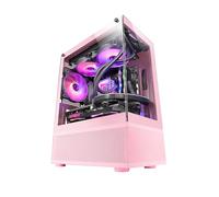 Boîtier PC Micro-ATX Mars Gaming MC-SE verre trempé sans cadre AirTech mesh rose G