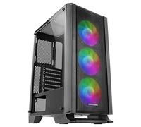 Mars Gaming MC-Titan, Boîtier Gaming RGB XXL ATX, Double Bande LED et Éclairage Frontal ARGB, Hub d'Éclairage + Télécommande, Compatible avec Cartes Mères ARGB, Support Refroidissement Liquide, Blanc