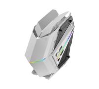 Mars Gaming MC-TITANW : Boîtier PC Midi Tower Blanc ATX/Micro-ATX, verre trempé, éclairage ARGB, compatible Aura Sync/Mystic Light/RGB Fusion 2.0