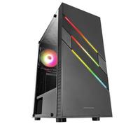 Mars Gaming MC-U3, Boîtier PC Gaming ATX XL, Triple ARGB à l'avant, Ventilateur ARGB 12cm, Fenêtre en Verre Trempé, Noir