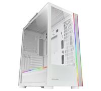 Boîtier Gaming Custom XXL E-ATX Mars Gaming MC-ULT Double Vitre Trempée + Porte Latérale Design Double Chambre Verticale Blanc Blanc
