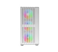 Mars Gaming MC-VAULTW Boîtier PC Midi Tower ATX Blanc, Façade Mesh, 4x 120mm ARGB, Verre Trempé, 2x 3.5", 3x 2.5", USB 3.0, Compatible Watercooling 360mm
