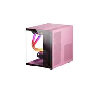 Mars Gaming MC-VIEWP Mini Tower Rose : Boîtier PC Micro-ATX/Mini-ITX, 2x3.5", 3x2.5", Verre Trempé, Vent. 120/140mm, Refroidissement liquide 240mm