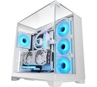 Mars Gaming Mc-vision Mc-vision Atx Case Triple Tempered Glass Frameless Design Dual Camera Usb 3.0 White