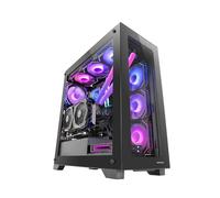 Mars Gaming MC-XP, Boîtier Custom E-ATX, Double Vitre en Verre Trempé, Refroidissement Liquide Complet, Tour Gaming XXL, PCIs Verticaux, USB 3.0, Noir