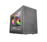 MARS GAMING MC-XPS, Boîtier Gaming MicroATX Ultrapcompact, Verre Trempé + Panneaux Mesh, Ventilateur FRGB 12cm, Technologie Refroidissement Mesh, Support Dual PSU ATX et SFX, Mini-Tour PC USB-C, Noir