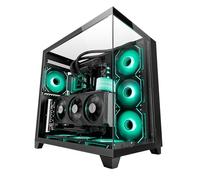 Mars Gaming MC100, Boîtier de Jeu ATX, Ventilateur FRGB 9cm, Ventilation Convect-Cool, Noir