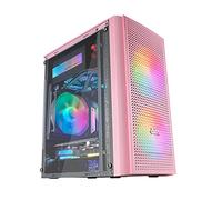 Boîtier PC Micro ATX - Mars Gaming - MC300 Rose - Verre Trempé - 3 Ventilateurs FRGB - Total-Mesh