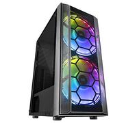 Mars Gaming MC500, ATX PC Case, 2 Ventilateurs XXL FRGB, Fenêtre + Grille, Noir