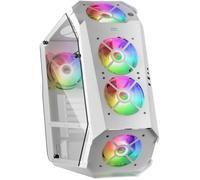 Mars Gaming MC51 Blanc - Boîtier de Jeu PC ATX - Double Verre Trempé - 5 Ventilateurs RGB 12cm