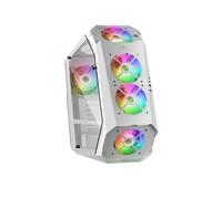 Mars Gaming MC51W, Tour PC Gaming ATX, 5X Ventilateurs 120mm Chroma ARGB, Contrôleur avec Télécommande, Double Verre Trempé, Refroidissement Avancé, Blanc