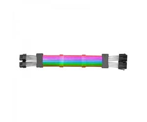 Mars Gaming MCA-16 ARGB Câble d'extension - 16 LED personnalisables - Fibre optique ultra dense - Compatible avec Asus Aura Sync et plus - Cuivre pur AWG18 - Couleur blanche