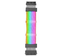 Mars Gaming MCA-24, ARGB Extender Cable 24pin ATX pour Carte Mère, LEDs Ultra-lumineuses, Compatibilité Totale, AWG18 Pure Copper, 265mm