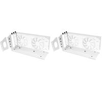 Mars Gaming MCA-GCV, Support Vertical GPU Universel, Base Magnétique Antidérapante, 3 Slots Max, Installation Polyvalente 2X PCI, Blanc (Lot de 2)