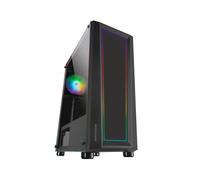 Mars Gaming MCART Boîtier PC Midi Tower Noir ATX/Micro-ATX/Mini-ITX, Acrylique/Verre Trempé, 1x120mm ARGB, USB 3.2 Gen 1, Ventilateurs x6 max, Refroidissement liquide
