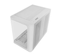 MARSGAMING MC-Fusion, Boîtier Gaming ATX, Fenêtre Latérale Complète et Façade Verre Trempé Courbé Continu, Semi-Tour PC Double
