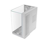 Mars Gaming MCINFINITO Boîtier PC Semi-Tour ATX Gaming Blanc avec Panneau Courbe en Verre Trempé, 2 Ventilateurs RGB, USB 3.2 Type C, Support Radiateur 360mm