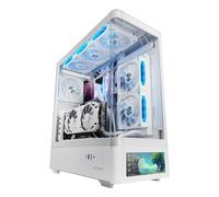 Boîtier PC - MARS GAMING - MC-LCDPRO - ATX - Blanc - Écran IPS LCD 7.2"" - Verre trempé