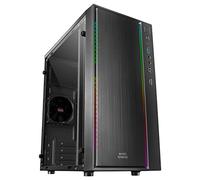 Mars Gaming MCM, Boîtier PC MicroATX, Mini Tour Compacte, 16 Modes ARGB, Ventilateur 8 cm, Noir