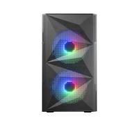 Mars Gaming MCME Mini Tower Noire MicroATX/Mini-ITX, 2x120mm FRGB, Façade Mesh, Verre Trempé, 2x3.5", 3x2.5", USB 3.2 Gen 1, Refroidissement Liquide 120mm