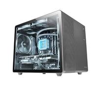 Mars Gaming MCMPRO, Boîtier Professionnel Compact Micro-ATX, Fenêtre Latérale Complète en Verre Trempé, 3X Ventilateurs 120mm, Panneau Latéral en Mesh, Noir