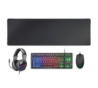 Mars Gaming MCP-RGB3 clavier Souris incluse USB QWERTY Espagnole Noir
