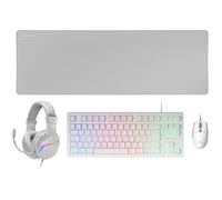 Mars Gaming MCP-RGB3, Ensemble Clavier Gaming Fixe RGB + Souris Gaming RGB Flow 3200 DPI + Casque Over-Ear RGB + Tapis de Souris