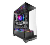 Mars Gaming Boîtier Gaming ATX MC-Prisma – Triple verre trempé, ARGB, double chambre, 360 mm, Noir