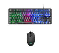 Mars Gaming MCPTKLES clavier Souris incluse USB Espagnole Noir
