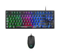 Mars Gaming MCPTKLPT, Langue Portugaise, Combo Clavier et Souris RGB 3200DPI, Design TKL