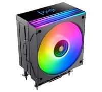 Mars Gaming MCPU-LCD, Disipateur CPU 300W TDP, 6x Heatpipes HCT, Ventilateur 120mm, Écran LCD, ARGB Dual Zone Infinity Mirror, Noyau de Cuivre Hyperbalancé, Compatibilité Intel et AMD, Noir